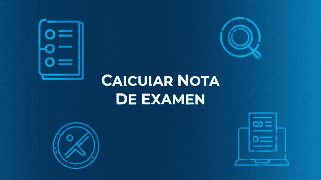 Persona usando una calculadora de notas para calcular nota de examen